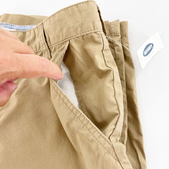 Old Navy Khaki Bermuda Shorts Size 12 Regular Cotton Blend Chino Boys New Youth - Picture 10 of 13